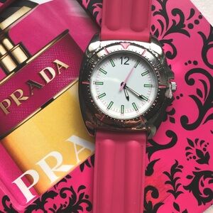 NEW! Pink Stainless Steel Oversized Watch